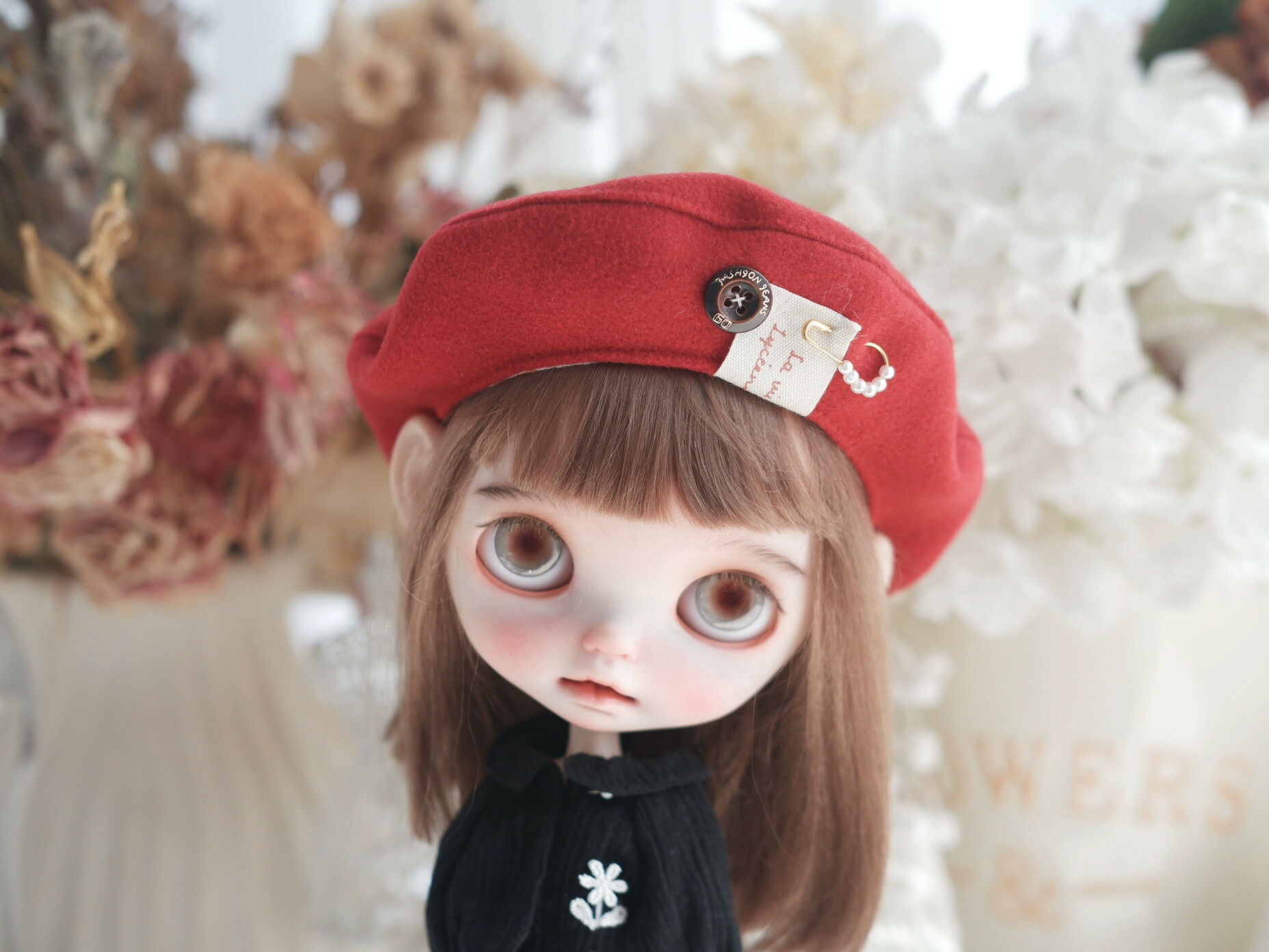 楽天市場】ブライス ネオブライス blythe レトロ 田園 ベレー帽 麦わら