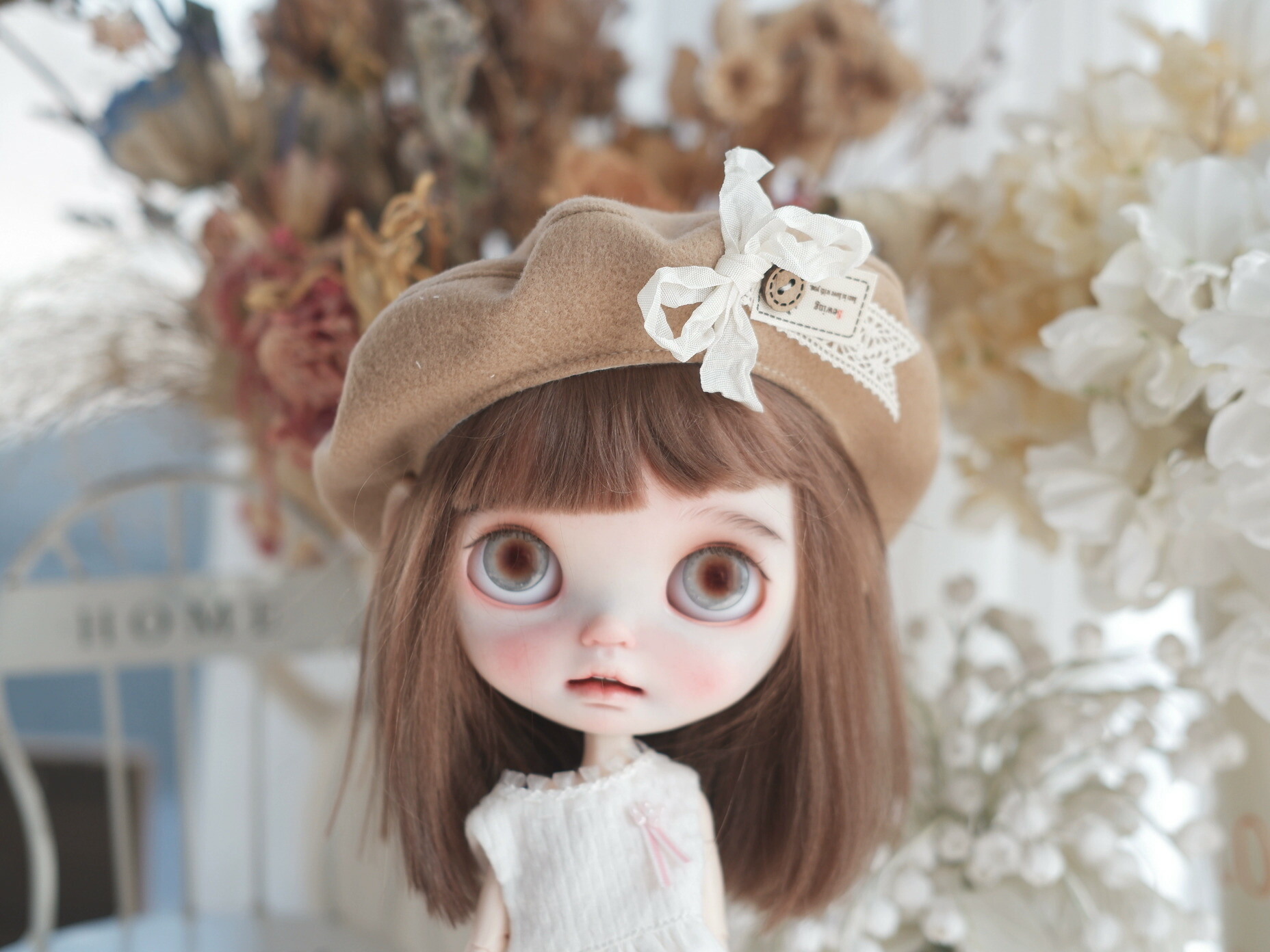 楽天市場】ブライス ネオブライス blythe レトロ 田園 ベレー帽 麦わら