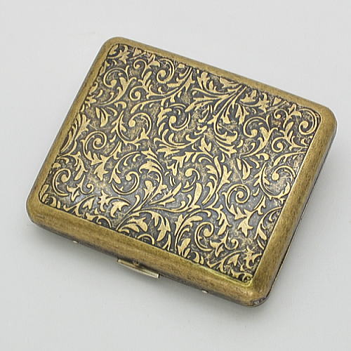 楽天市場】アンティーク古美 唐草 シガレットケース 85mm 20本 タバコ