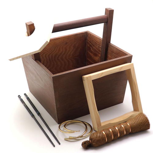 楽天市場】桑箱炭斗セット 箱炭斗 板釜敷 水屋かん わらび火箸 わく釜