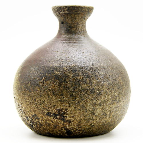 楽天市場】備前焼 かぶら形花入れ 窯元 作家 石田育男 陶印 床柱掛け