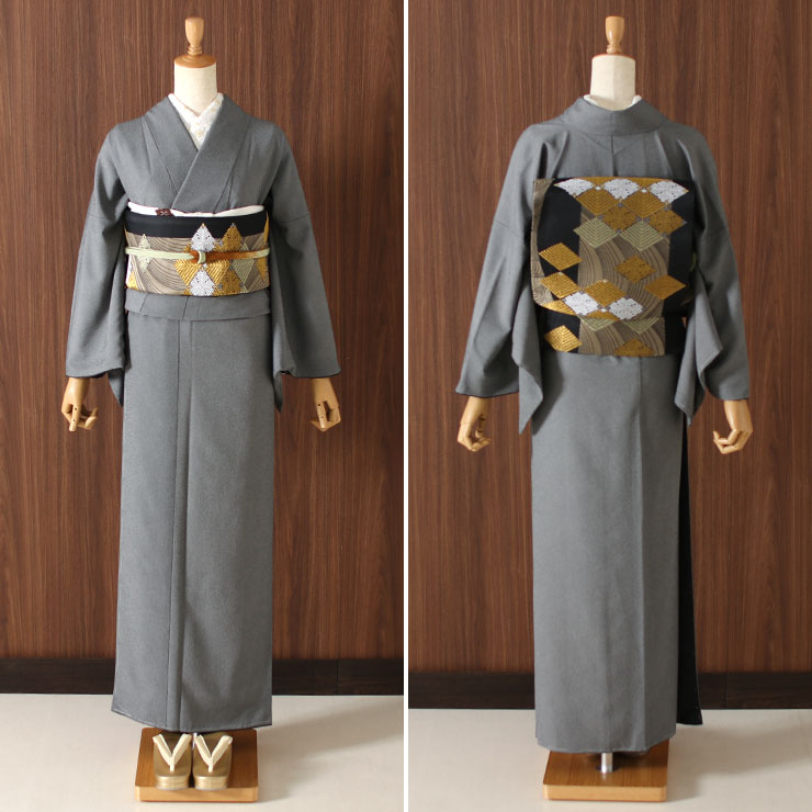 楽天市場】[ 洗える 着物 ] 江戸小紋 袷 鮫小紋 黒 M L サイズ 日本製