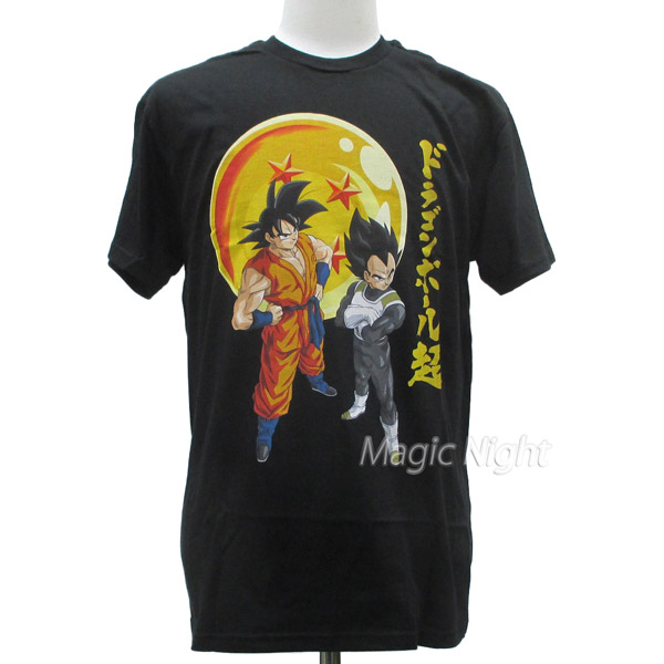 ドラゴンボールバーダック 悟空 USA カタカナ ロゴ 半袖 tシャツ青