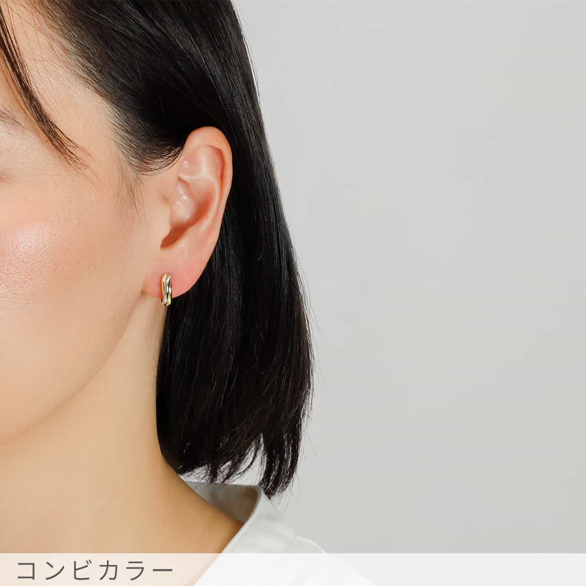 楽天市場】【即納可】 地金 ピアス トリニティ 18金 イエローゴールド