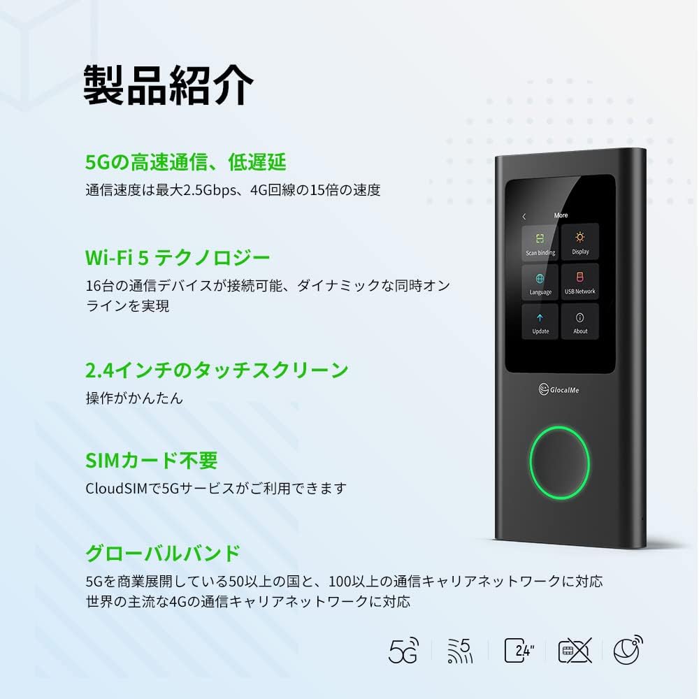 新品 GlocalMe Numen Air U50 (日本50ギガ/30日間) Amazon.co.jp