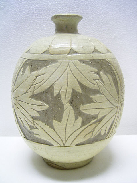 楽天市場】鶏龍山 粉青沙器 掻落扁壺 高さ約21cm 李朝 韓国 朝鮮 美品