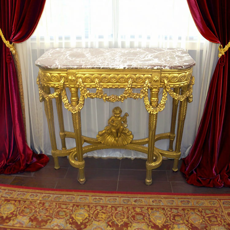 楽天市場】アンティーク調 ゴールド仕上げ 大理石 天然石 W100cm H90cm