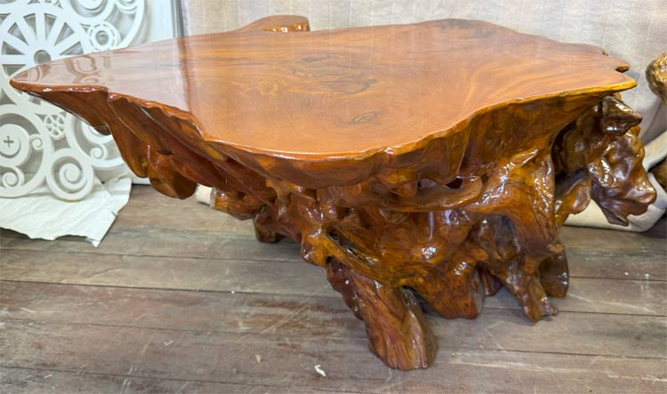 楽天市場】送料無料 自然木 木の根 座卓 低い テーブル W100cm 花台