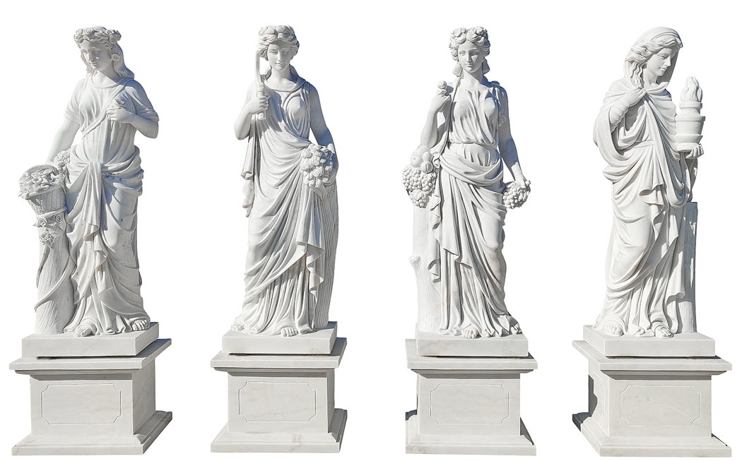 楽天市場】天然大理石彫刻 季節の乙女 (夏) H232cm 石像 女性像