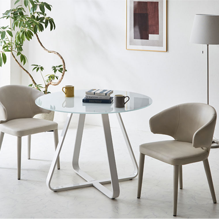 ミッドセンチュリー ガラステーブル 丸テーブル 4段 インテリア モダン