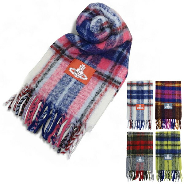 美品ヴィヴィアンウエストウッド洗えるウール100％ 大判ストール