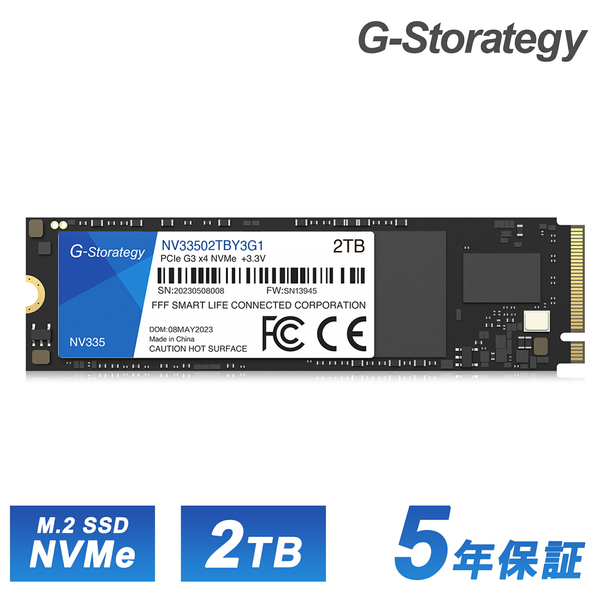 内蔵型SSD G-Storage NV470 2TB NVMe SSD G-Storategy NV47002TBY3G1 ［NV470 M.2 Type2280 NVMe 2TB］ 内蔵型