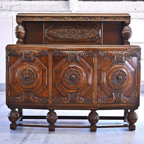 イギリス アンティーク オーク サイドボード ジャコビアンリバイバル