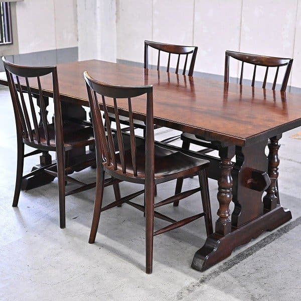 松本民芸家具 立体的なデザイン C型電話台 約13万8千円 ※i4※ 松本民芸