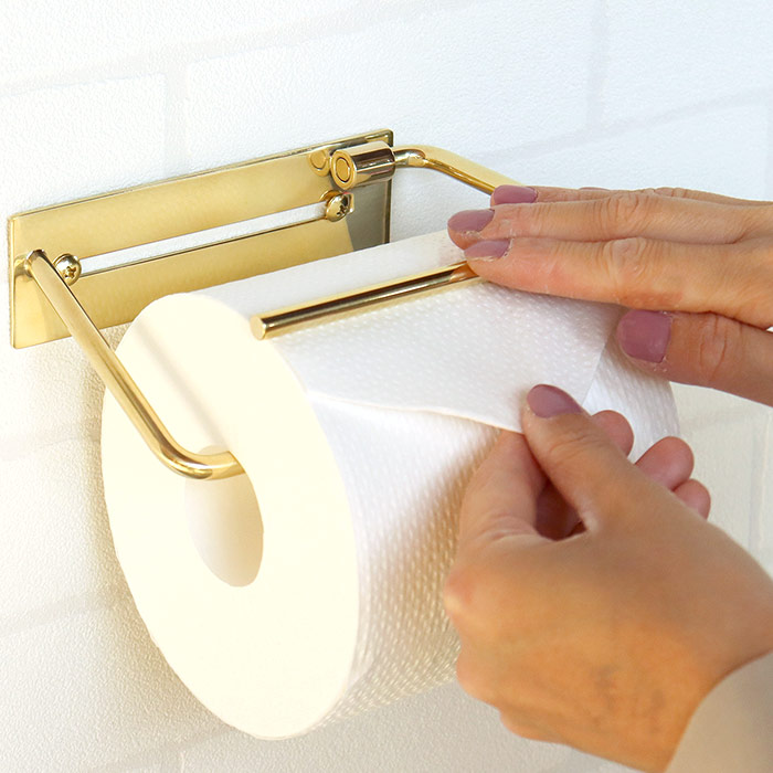 楽天市場】[レビュー特典]真鍮製 トイレットペーパーホルダー 無塗装