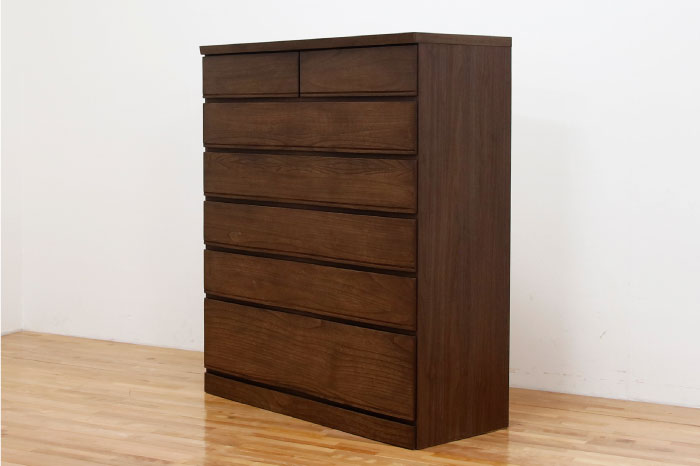 丸田木工 ルーチェ ブラウン 桐 6段チェスト 箪笥 ディスカウント