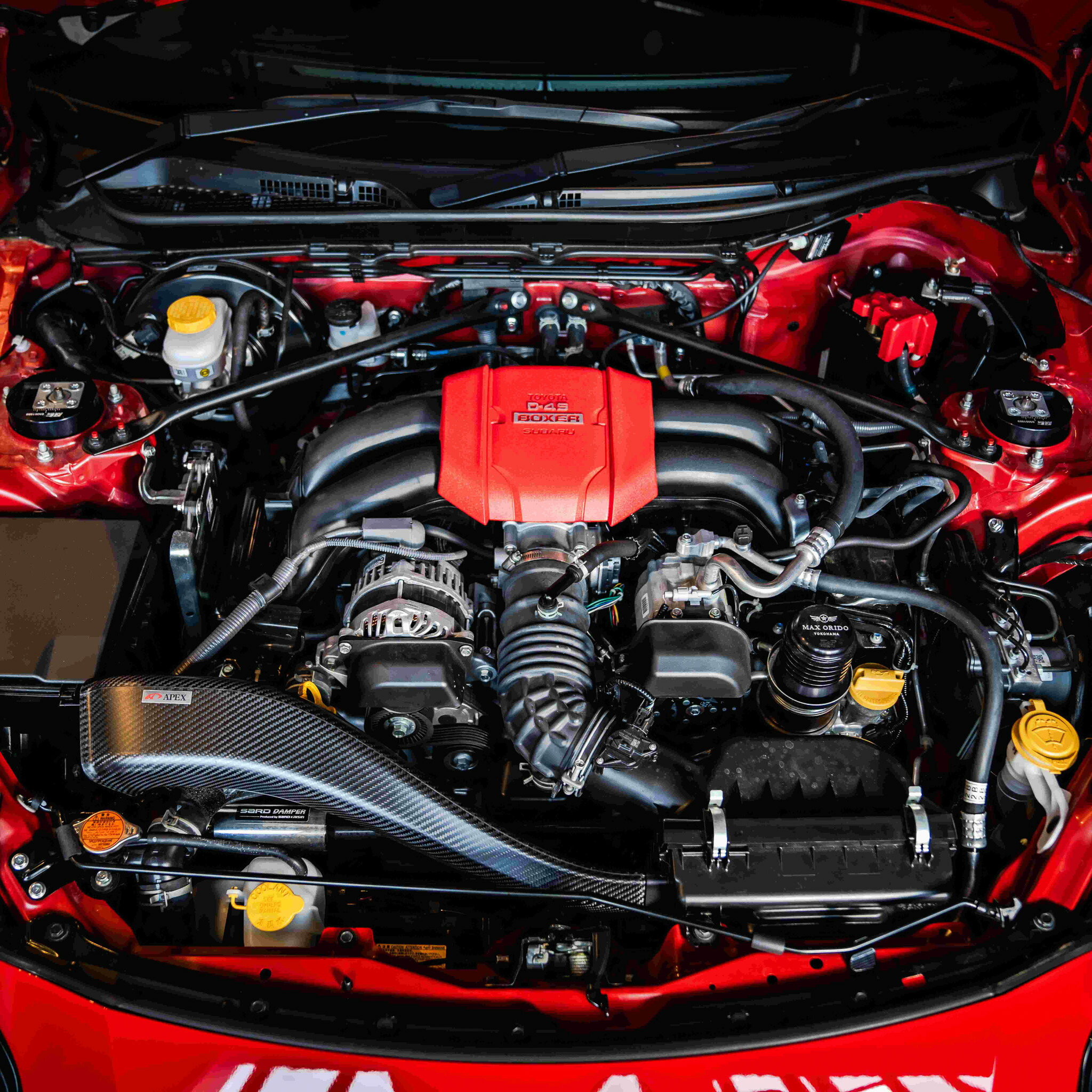 楽天市場】MAX RED 【GR86/BRZ】Engine Cover : MAX ORIDO RACING