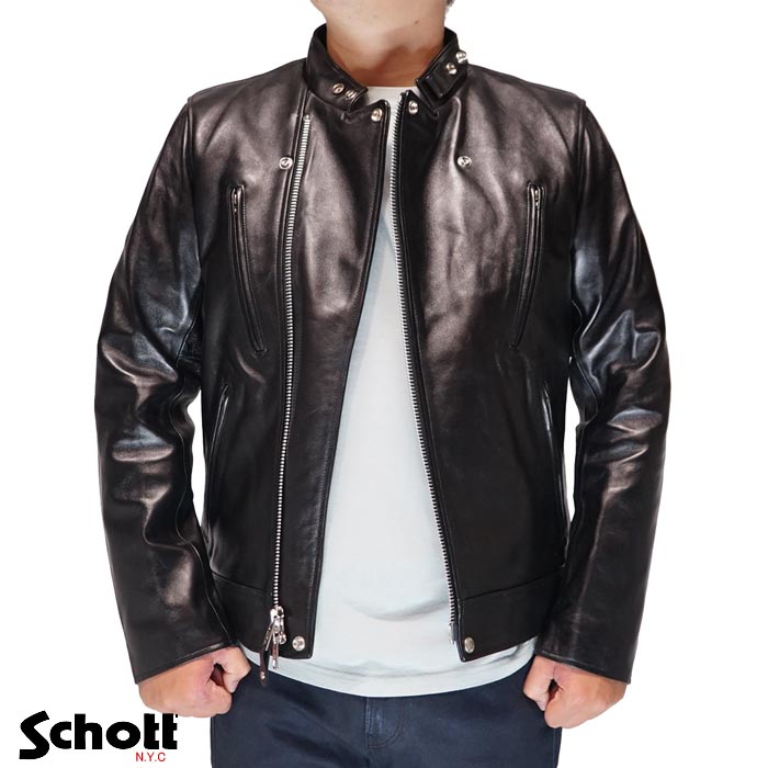 楽天市場】Schott(ショット) レザー ジャケット ダブルブレスト