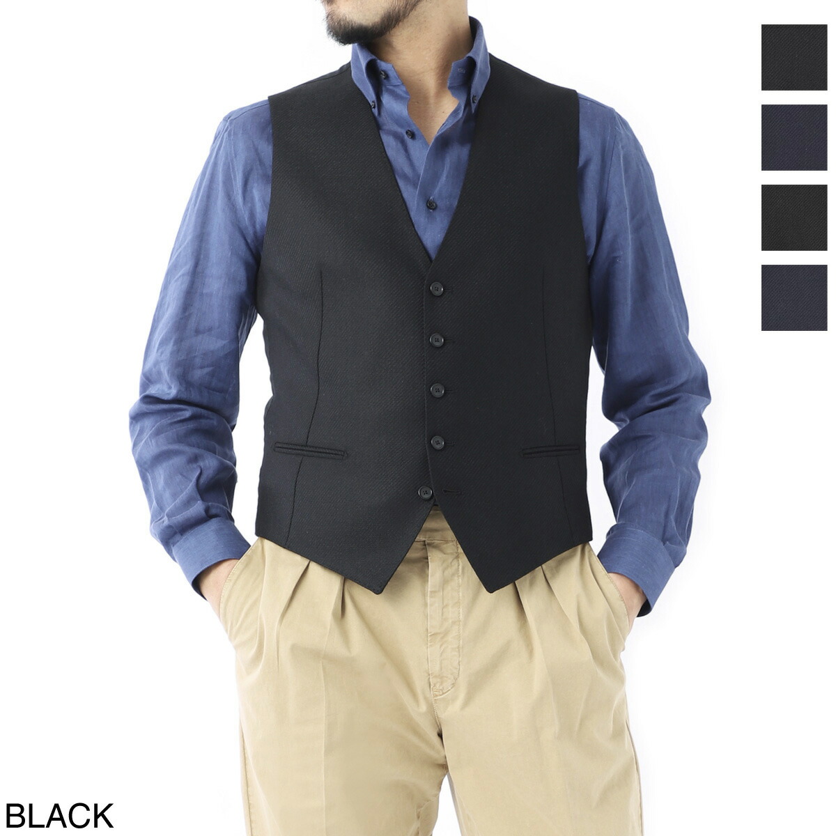 新品】GOTAIRIKU 紺 ダブル ジレ ベスト タリアトーレ Beams F