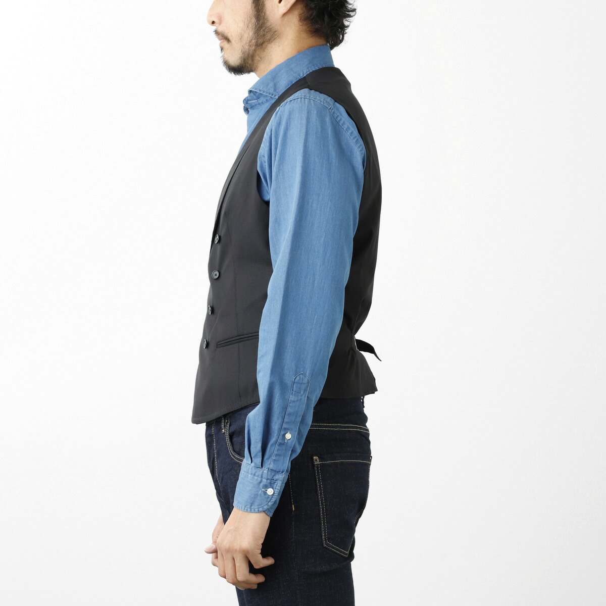 新品】GOTAIRIKU 紺 ダブル ジレ ベスト タリアトーレ Beams F