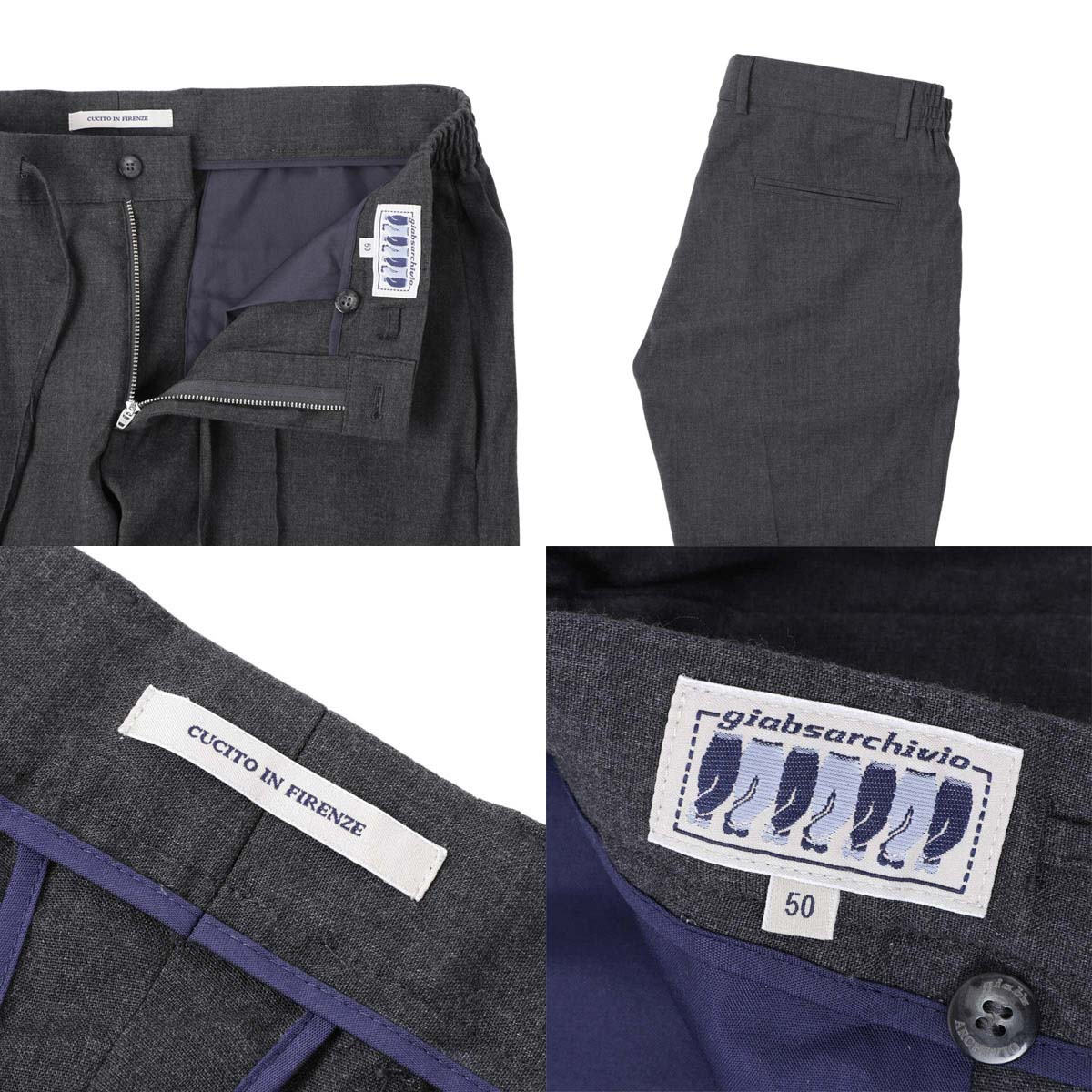 新品 giab's ARCHIVIO イージーチノパンツ グレー 48 楽天市場