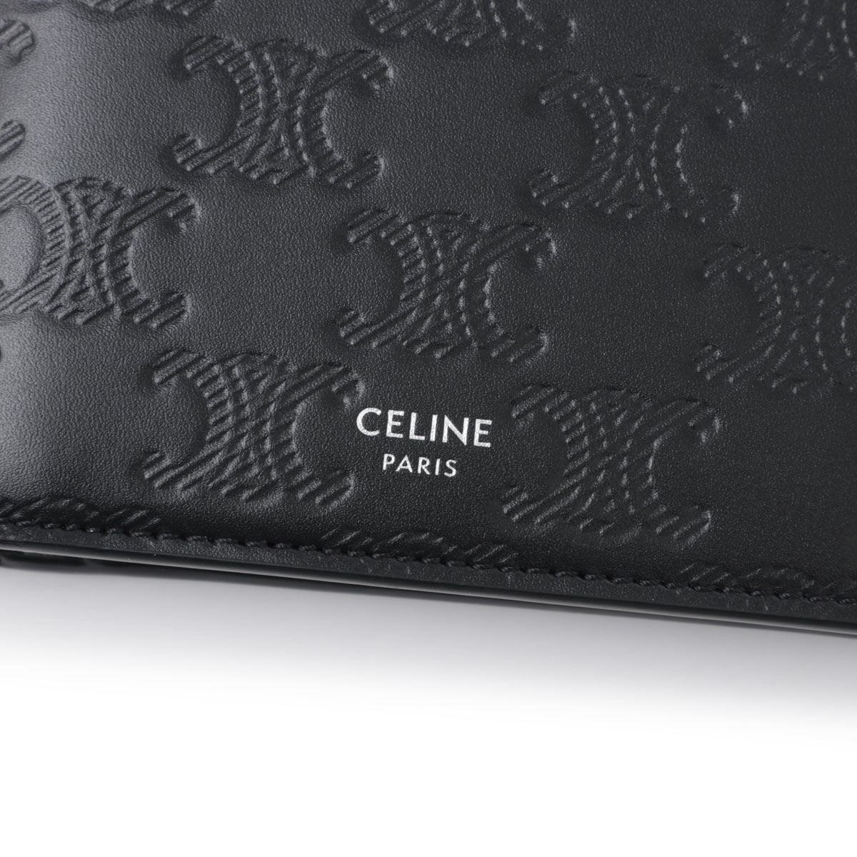 楽天市場】セリーヌ CELINE 2つ折り財布 小銭入れ付き ブラック メンズ