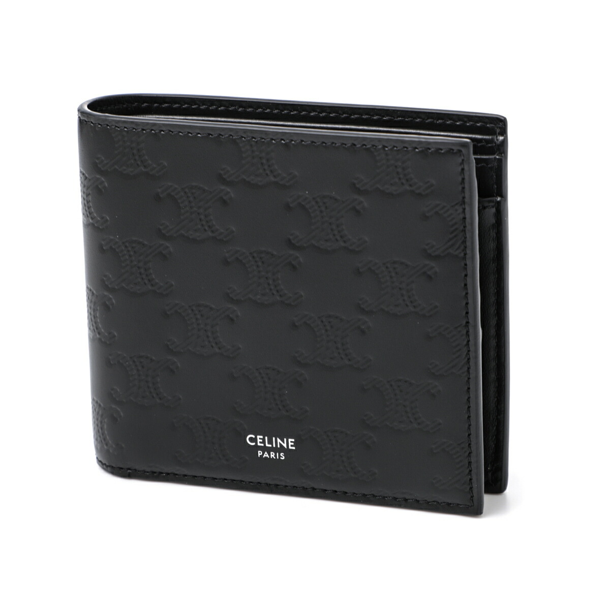 楽天市場】セリーヌ CELINE 2つ折り財布 小銭入れ付き ブラック メンズ