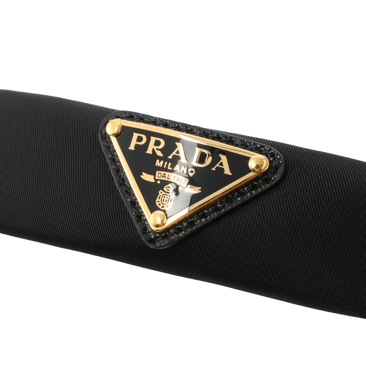 美品PRADA カチューシャ ブラックレザー 美品PRADA カチューシャ