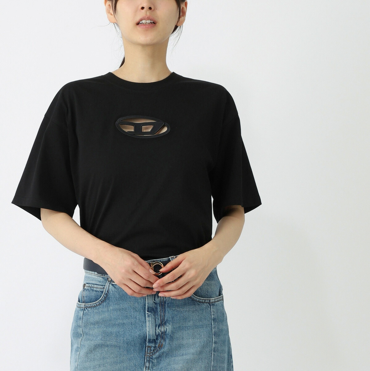 楽天市場】ディーゼル DIESEL クルーネックTシャツ ブラック