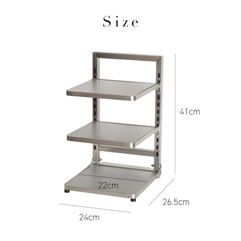 楽天市場】Z-Pearl ステンレス ラック 3段タイプ 収納 整理 おしゃれ
