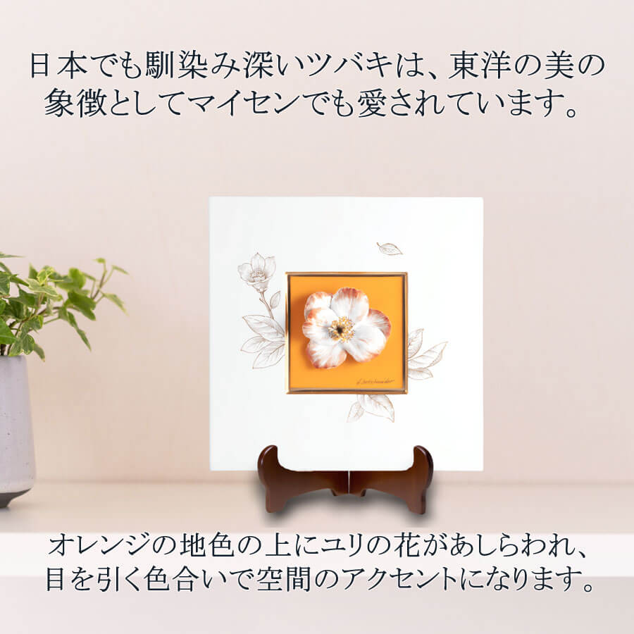 マイセン プラーク 黄色と紫色の蘭 マイセン プラーク 黄色と紫色の蘭