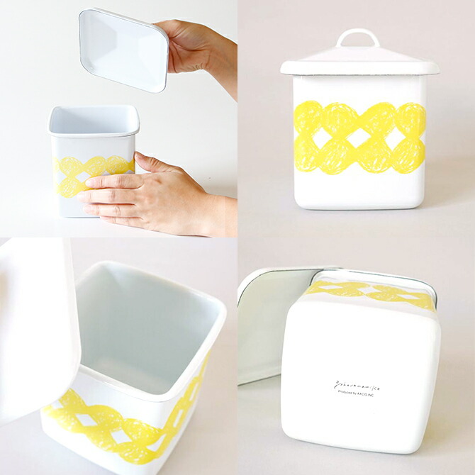 楽天市場】ホーロー スクエア キャニスター kukka/ 保存容器 保存 缶