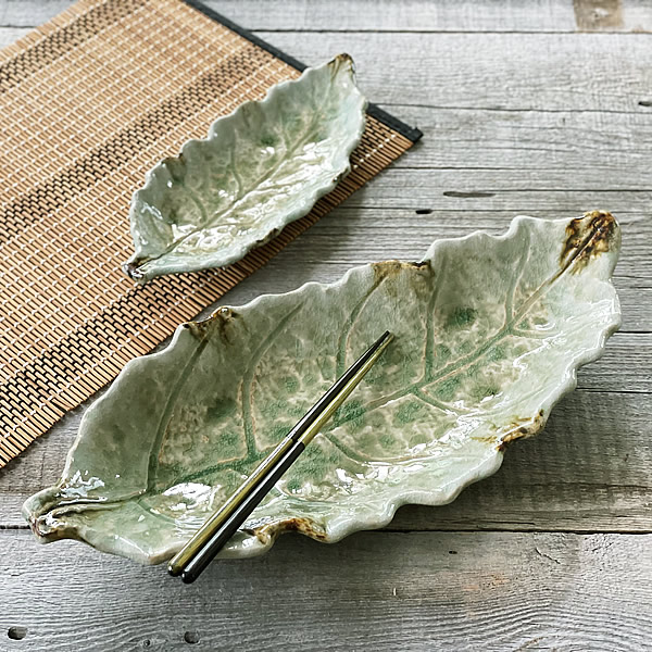 葉型和風陶器皿、殿皿 葉型和風陶器皿、殿皿