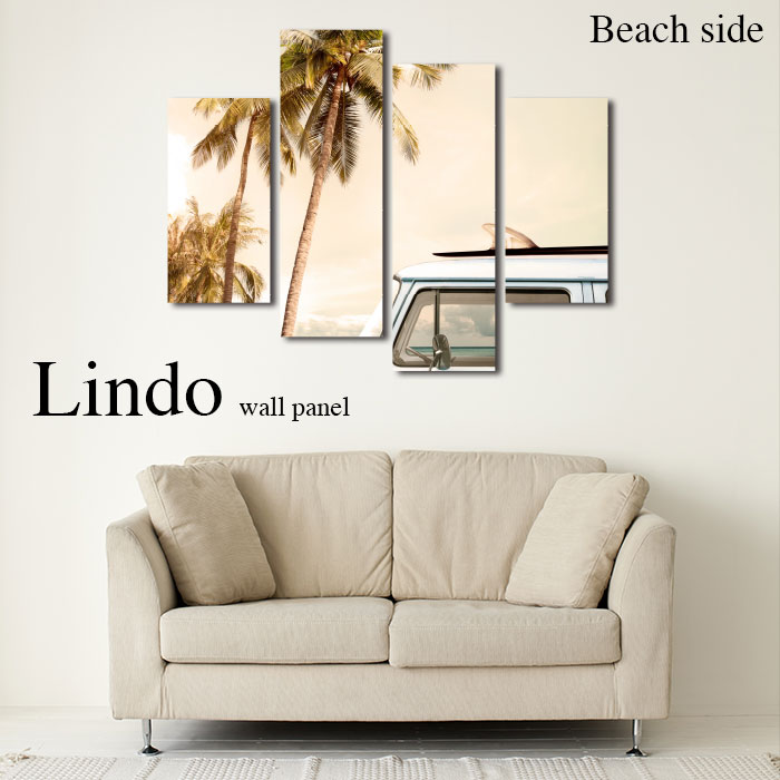 受注生産品】Lindo ウォールパネル アートパネル ハワイ ビーチ 西海岸