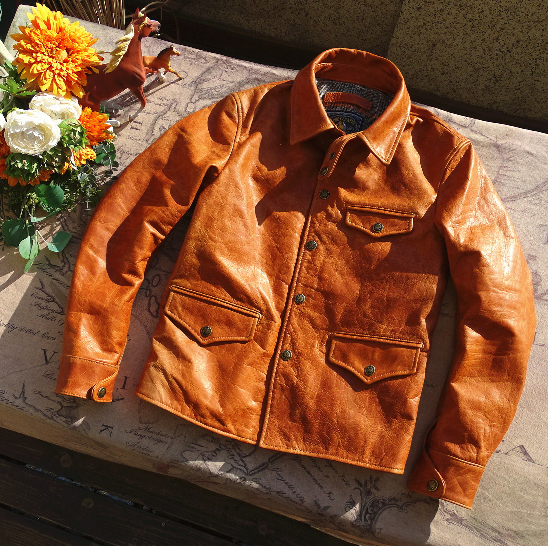 楽天市場】ブレーキマン 馬革 ホースハイド レザージャケット コート