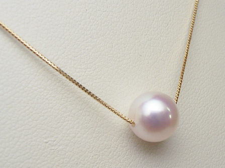 楽天市場】K18/K18WGアコヤ真珠ペンダント【8mm】【送料無料】【花珠級
