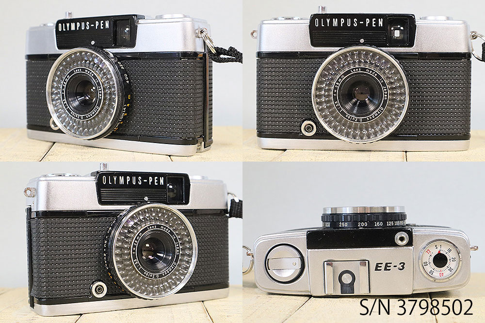 ✴️シボ革グリーンレザー✴️実写・分解整備済✴️オリンパスPEN EE-3