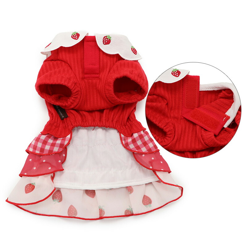 犬服 3S わんこの普段着野いちごフレーズ