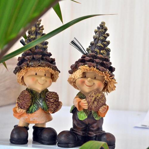 楽天市場】まつぼっくりの妖精 置物 かわいい置物 松ぼっくり 2つ