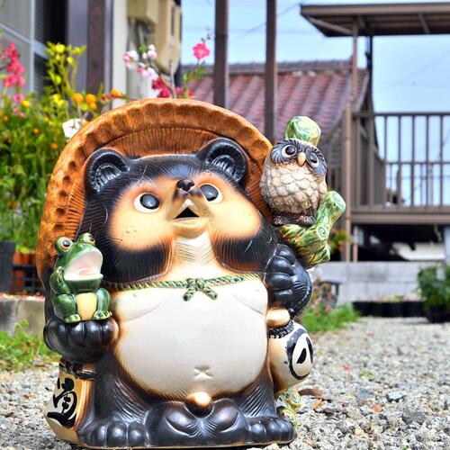 楽天市場】信楽焼狸 縁起物 たぬき信楽焼き 狸の置物 置物八相縁起