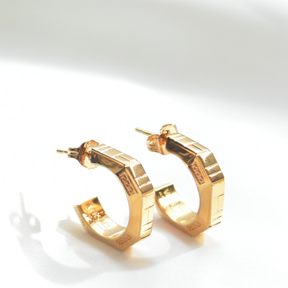 楽天市場】ヴェルサーチ ピアス グレカ キルティング イヤリング