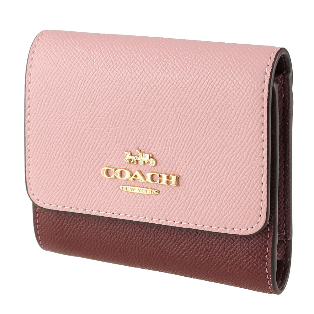 楽天市場】コーチ 財布 三つ折り COACH cf446 imv2g ピンクマルチ バイ