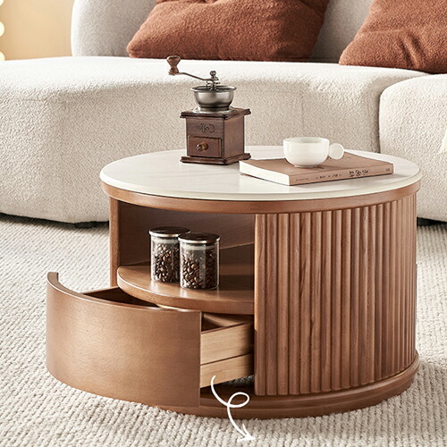 楽天市場】ネストテーブル 丸 完成品 2個セット 幅69 50cm 無垢材 北欧