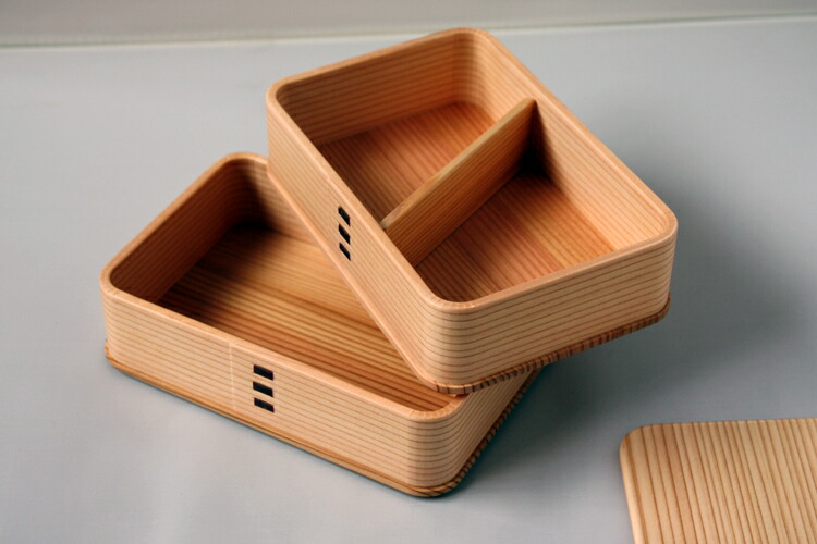 楽天市場】お弁当箱 大館工芸社 曲げわっぱ 隅丸二ツ重 弁当箱 秋田杉