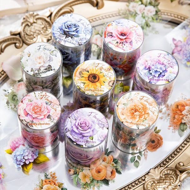 海外マステ 21巻まとめ売り 花装飾 海外マステ 21巻まとめ売り 花装飾