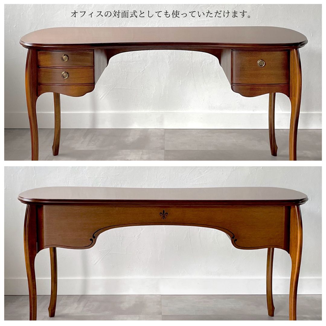 楽天市場】松永工房 カンティーニュ デスク 猫脚家具 クラシック家具