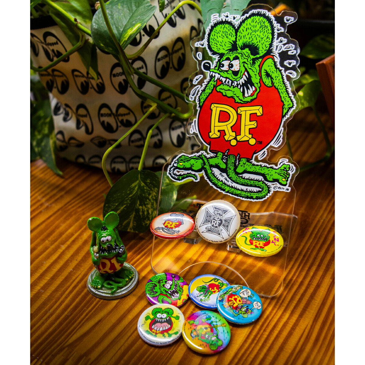 楽天市場】ラットフィンク Rat Fink カンバッジ アイアン クロス