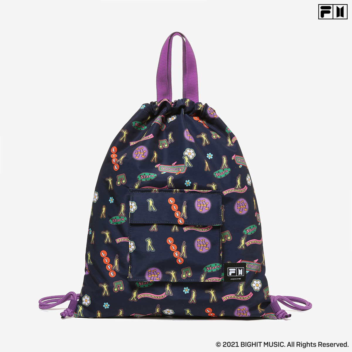 楽天市場】数量限定BTS 正規品 ナップサック PURPLE［BTS x FILA