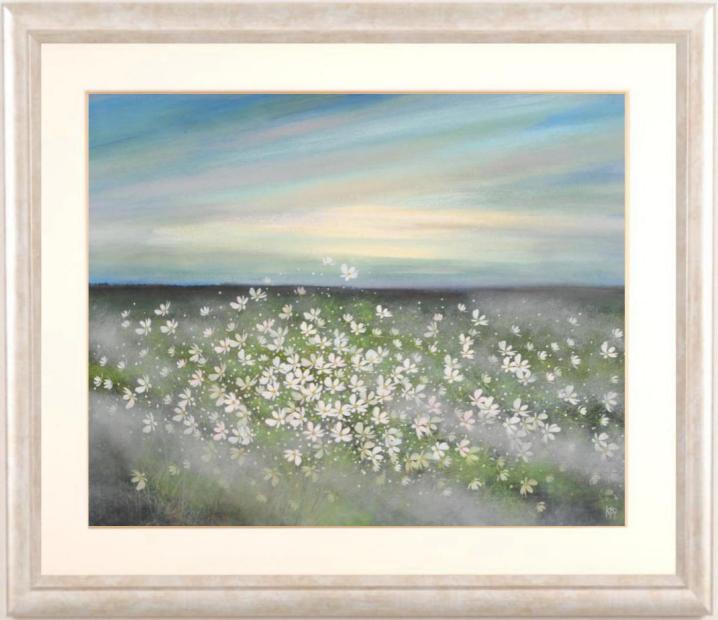 美品 荒木幸史「コスモス」肉筆画 直筆サイン入り 2012年 コスモスの