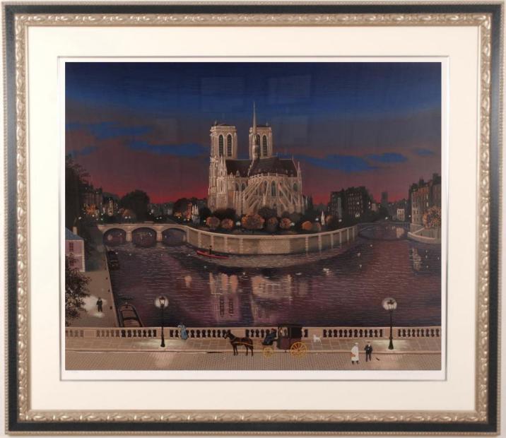 ミッシェル・ドラクロワ エッフェル塔の灯り シルクスクリーン